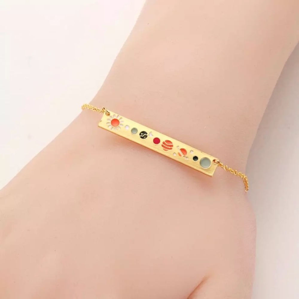 Aligned Planet Solar System Star Galactic Bracelet - Picture 4 of 9